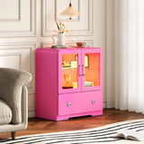 27'' Tall Display Cabinet with Acrylic Doors and Led Lights