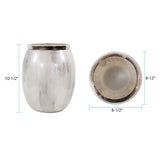 Sivas Glass Vase with Silver Accents- Small