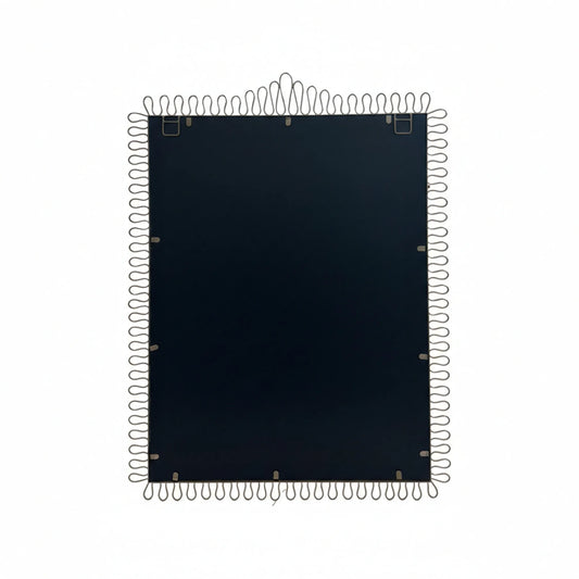 Squiggle Rectangle Champagne Silver Mirror