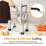 French Fry Cutter with 1/2 Inch and 3/8 Inch Blades, Stainle