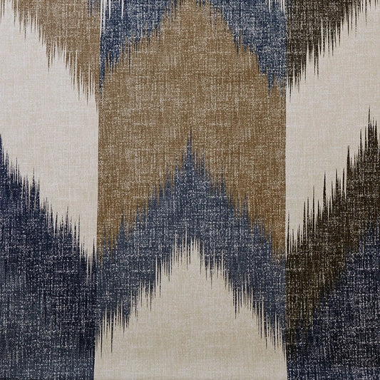 Broken Chevron Shower Curtain, Brown/Navy