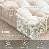 Poly Chenille Tufted Square Floor Pillow Cushion