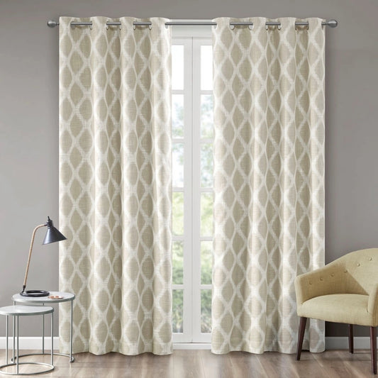 Ikat Blackout Window Panel, Taupe