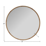Burled Round Mirror