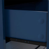 3 Drawer Nightstand, Large Bedside Table with Golden Round