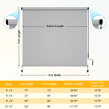 Solar Crank Outdoor Roller Shade with Teslin, No Cassette
