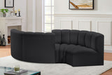 Arc - Faux Leather 4 Piece Curved Modular Sofa