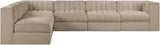 Rummi - Velvet Performance Fabric Upholstered 6 Piece Modular Sectional