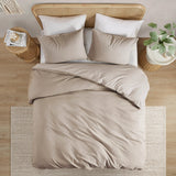 Waffle Weave Textured All Season Comforter Set, Neutral