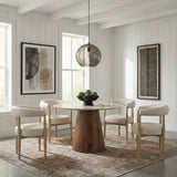Sable - Vegan Leather Upholstered Dining Chair (Set of 2) - Painted Natural Base