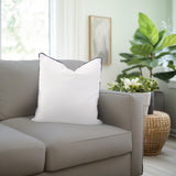 24 x 24 Outdoor Pillow with Dec Cord- Seascape Natural- Poly Insert