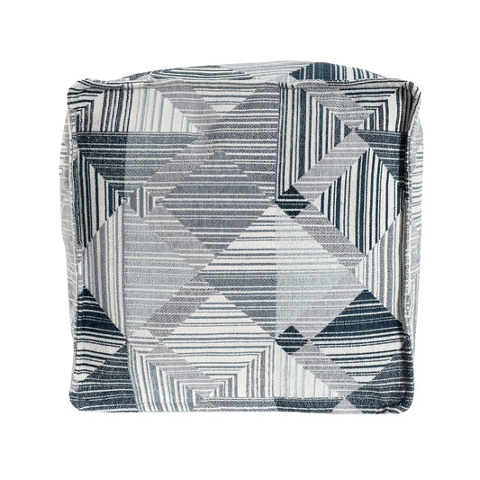 Prisma Navy Square Pouf