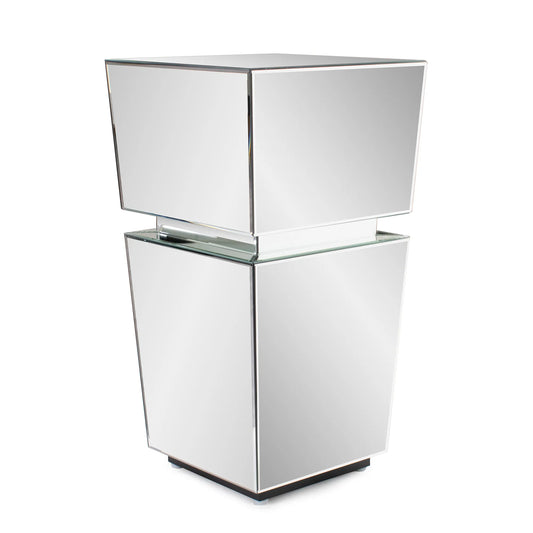 Clear Mirrored Pedestal Short