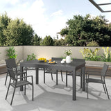 91.7"L Extendable Aluminum Outdoor Dining Table