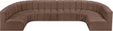 Arc - Faux Leather Modular U-Shaped Sectional