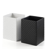 Diamond-Embossed Resin Bathroom Accessories Set, Onyx