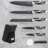 Moss & Stone 7-Piece Kitchen Knife Set with Block