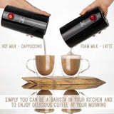Electric Milk Frother & Warmer for Latte Foam