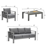 Wholesale Aluminum Patio Furniture Set,5-Seat Outdoor Conversation Set