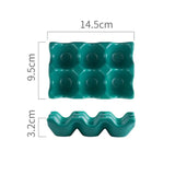 Ceramic 6 Grid Egg Holder Tray Organizer