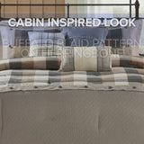 Cabin Farmhouse Buffalo Check Comforter, Grey