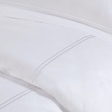 Cotton Sateen Luxury Comforter/Duvet Cover Set, White