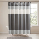 Faux Silk Dupioni Shower Curtain, Grey