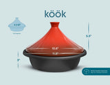 Kook Moroccan Cast Iron Tagine 3.3 Qt Blue