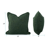 24 in. x 24 in. Pillow Barbet Forest - Down Insert