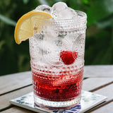 3oz Hobnail Beaded Floral Glasses Set of 6