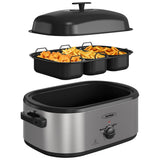 20 Qt Electric Roaster Oven with Removable Pan and Rack