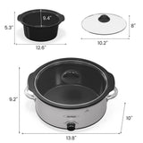 Slow Cooker 4QT, Mini Food Warmer with 3 Heating Settings