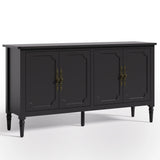 Console Cabinet, 59'' Mid Century Modern Pantry Cabinet