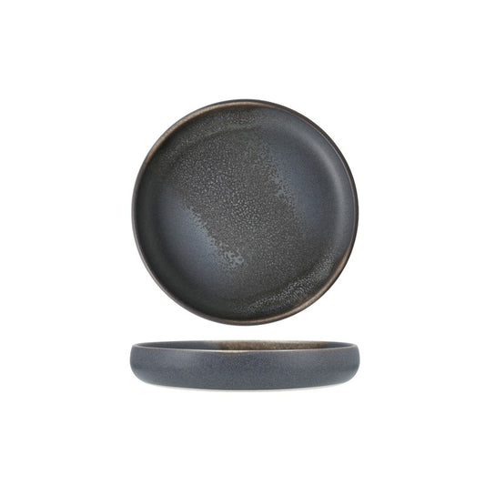 Iceland Volcanic Gray Medium High Sided Plate 8.5"