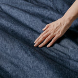 Chambray Denim Inspired Comforter Set, Navy, Twin/Twin XL