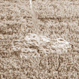 High Pile Bordered Bathroom Rug, Taupe
