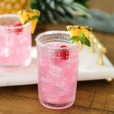 3oz Hobnail Beaded Floral Glasses Set of 6