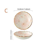 Ceramic Floral Design Dinner Plate Set