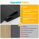 Solar Crank Outdoor Roller Shade with Teslin, No Cassette