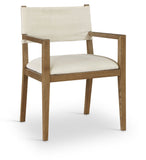 Avon - Linen Textured Performance Fabric Dining Arm Chair