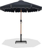 Amalfi - Aluminum Patio Umbrella - Black Base / Light Brown Pole