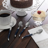 French Home Laguiole Coffee Spoons, Set of 4, Navy