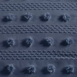 Clip Jacquard Pompoms Comforter/Duvet Cover Set, Navy
