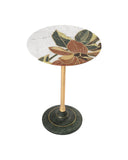 Roselle Stone Inlay Accent Table