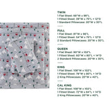 Wholesale Ski Jump Novelty Printed Soft Cotton Flannel Sheet Set, Grey