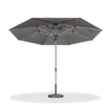 PURPLE LEAF Semi-Auto Outdoor Market Table Umbrella with Heavy-Duty Fabric