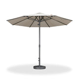 PURPLE LEAF Semi-Auto Outdoor Market Table Umbrella with Heavy-Duty Fabric