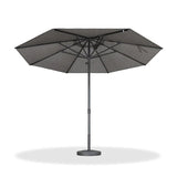 PURPLE LEAF Semi-Auto Outdoor Market Table Umbrella with Heavy-Duty Fabric