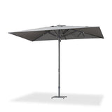 PURPLE LEAF Semi-Auto Outdoor Market Table Umbrella with Heavy-Duty Fabric