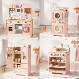 ROBUD Wooden Kids Kitchen PlaySet Series -Pink